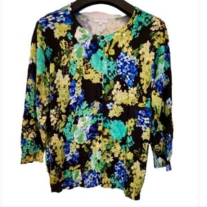 JOSEPH A FLORAL BUTTON UP SWEATER..Vintage.Size x1.